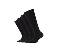 Kniestrümpfe CAMANO "Kniestrümpfe 4er Pack" Gr. 31/34, schwarz (black) Kinder Socken (95081718-31) black