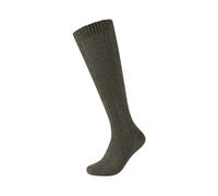 Kniestrümpfe CAMANO "Oktoberfest 1er Pack", Damen, Gr. 35-38, grün (schwarz olive), 68% Baumwolle, 20% Wolle, 10% Polyamid, 2% Elasthan, uni, Socken Kniestrümpfe (90863867-35) schwarz olive