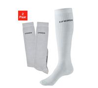 Kniestrümpfe COPENHAGEN STUDIOS, Damen, Gr. 35-38, 2x grau meliert, Wolle, meliert, elastisch, Socken Kniestrümpfe, mit weicher wärmender Wolle (65708359-35)