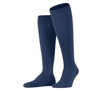 Kniestrümpfe FALKE "ClimaWool", Herren, Gr. 43-44, blau (royal blau), Materialmix, unifarben, normal, Socken Kniestrümpfe, aus klimaregulierender Wolle-Lyocell Mischung atmungsaktiv (11988208-43) roya