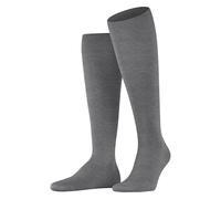 Kniestrümpfe FALKE "ClimaWool", Herren, Gr. 45-46, grau (light graumeliert), Materialmix, unifarben, normal, Socken Kniestrümpfe, aus klimaregulierender Wolle-Lyocell Mischung atmungsaktiv (32791632-4
