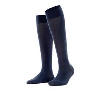 Falke Kniestrümpfe Damen Cotton Touch – Baumwolle, lang, einfarbig – Dark Navy Größe 35-38