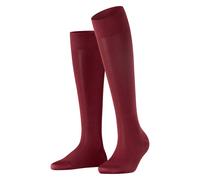 Kniestrümpfe FALKE "Cotton Touch", Damen, Gr. 39-42, rot (barolo), Baumwollmischung, unifarben, Socken Kniestrümpfe, feines, elegantes Erscheinungsbild, aus Baumwolle, atmungsaktiv (15367641-39) barol