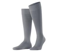 Kniestrümpfe FALKE "Energizing Cotton", Herren, Gr. 43-44, grau (pavement), Materialmix, unifarben, normal, Socken Kniestrümpfe, Stützwirkung, verbesserte Sauerstoffversorgung, atmungsaktiv (54500928-