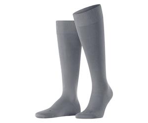 Kniestrümpfe FALKE "Energizing Cotton", Herren, Gr. 45-46, grau (pavement), Materialmix, unifarben, normal, Socken Kniestrümpfe, Stützwirkung, verbesserte Sauerstoffversorgung, atmungsaktiv (54500928-