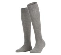 FALKE Damen Kniestrümpfe Family W Kh nachhaltige Baumwolle lang einfarbig 1 Paar, Grau Greymix 3399, 39-42