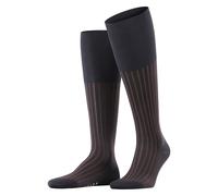 Kniestrümpfe FALKE "Shadow", Kinder, Gr. 41-42, blau (schwarz navy (6374)), Obermaterial: 93% Baumwolle CO. 7% Polyamid PA., Socken Kniestrümpfe (38354967-41) schwarz navy (6374)