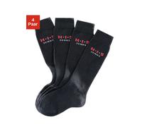 Kniestrümpfe H.I.S, Mädchen, Gr. 35-38, schwarz, Baumwolle, Elasthan (LYCRA), Polyamid, unifarben, elastisch, Socken Kniestrümpfe, mit verstärkten Belastungszonen (326487-35) schwarz