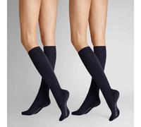 Hudson Damen Kniestrümpfe Only 2-Pack wärmend Marine 0337 39-42