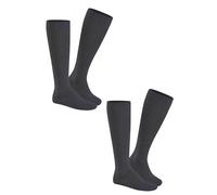 Kniestrümpfe HUDSON "Kniestrumpf Only 2-Pack", Herren, Gr. 39-42, schwarz (braunmeliert 0763), Obermaterial: 75% Baumwolle CO. 23% Polyamid PA. 2% Elasthan EL., Socken Kniestrümpfe (81716557-39) braun