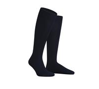 Kniestrümpfe HUDSON "Kniestrumpf Only 2-Pack", Herren, Gr. 43-46, schwarz (nachtblau 0311), Obermaterial: 75% Schurwolle WV. 23% Polyamid PA. 2% Elasthan EL., Socken Kniestrümpfe (14811411-43) nachtbl