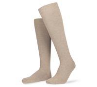 Kniestrümpfe HUDSON "Kniestrumpf Relax Cotton", Herren, Gr. 43-44, beige (beigemeliert 0723), Obermaterial: 97% Baumwolle CO. 3% Elasthan EL., Socken Kniestrümpfe (62553736-43) beigemeliert 0723
