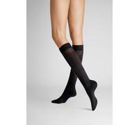 HUDSON Damen Kniestrümpfe Relax Light druckfreier Bund Black 0005 35/38