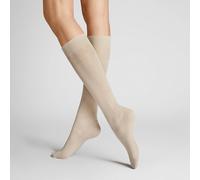 Kniestrümpfe HUDSON "Kniestrumpf Relax Light", Damen, Gr. 39-42, beige (biber 0739), Obermaterial: 61% Baumwolle CO. 39% Polyamid PA., Socken Kniestrümpfe (97525026-39) biber 0739