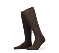 Kniestrümpfe HUDSON "ONLY 2-PACK", Herren, Gr. 43-46, braunmeliert, Baumwollmischung, normal, Socken Kniestrümpfe, Komfortbund mit weitem Fußausschnitt (90862625-43) braunmeliert