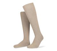 Kniestrümpfe HUDSON "RELAX COTTON", Herren, Gr. 43-44, beigemeliert, Baumwollmischung, normal, Socken Kniestrümpfe, druckfreier Relax-Komfortbund (43731428-43) beigemeliert