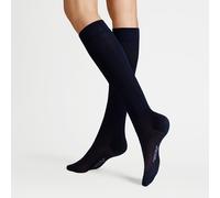 Hudson Damen Kniestrümpfe Relax Fine druckfreier Bund Marine 0335 35-38