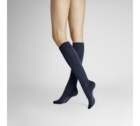 Hudson Kniestrümpfe Damen Relax Woolmix Clima - druckfreier Bund - Marine 35-38