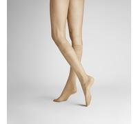 Kniestrümpfe HUDSON "SIMPLY 20 2-PACK", Damen, Gr. 35-38, teint, Obermaterial: 83% Polyamid, 17% Elasthan, normal, Socken Kniestrümpfe, transparente verstärkte Spitze, Komfortbund (49023747-35) teint