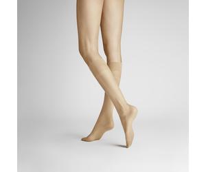Kniestrümpfe HUDSON "SIMPLY 20 2-PACK", Damen, Gr. 35-38, teint, Obermaterial: 83% Polyamid, 17% Elasthan, normal, Socken Kniestrümpfe, transparente verstärkte Spitze, Komfortbund (49023747-35) teint