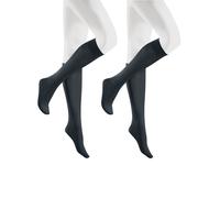 Hudson Kniestrümpfe Simply 40 – druckfreier Bund, 40 DEN – Marine 35/38, 2er-Pack