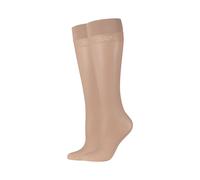 Kniestrümpfe JOOP "2er Pack", Damen, Gr. 35-38, cosmetic, 88% Polyamid, 12% Elasthan, uni, Socken Kniestrümpfe, 2er Pack Druckfreier Bund für angenehmen Sitz, 20 DEN (22826246-35) cosmetic
