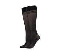 Kniestrümpfe JOOP "2er Pack", Damen, Gr. 35-38, schwarz, 88% Polyamid, 12% Elasthan, uni, Socken Kniestrümpfe, 2er Pack Druckfreier Bund für angenehmen Sitz, 20 DEN (60625305-35) schwarz