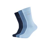 Kniestrümpfe JOOP "premium essentials", Damen, Gr. 43-46, blau (placid blau), Baumwolle, Elasthan, Polyamid, elastisch, Socken Kniestrümpfe, mit elastischem Bund (55286742-43) placid blau