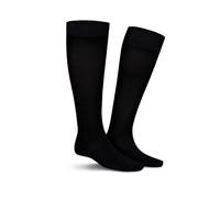 Kniestrümpfe KUNERT "CLARK", Herren, Gr. 43-46, schwarz, navy, Baumwollmischung, normal, Socken Kniestrümpfe, druckfreier Komfortbund, Cotton-Mix (65580335-43) schwarz, navy