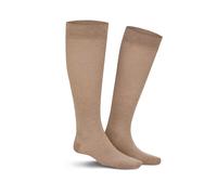 Kniestrümpfe KUNERT "FLY&CARE", Herren, Gr. 45-46, beige, meliert, Baumwollmischung, normal, Socken Kniestrümpfe, Stützklasse 3, druckfreier Komfortbund (58643224-45) beige, meliert