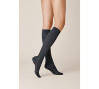 Kunert Fly & Care Women Reisekniestrumpf 1 Paar | 37-38 (II) | Anthrazit mel. (KU-4050)
