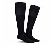 Kniestrümpfe KUNERT "Kniestrumpf Gary", Herren, Gr. 39-42, lila (schwarz, navy 8010), Obermaterial: 70% Schurwolle WV. 20% Baumwolle CO. 8% Polyamid PA. 2% Elasthan EL., Socken Kniestrümpfe (33145069-