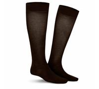 Kniestrümpfe KUNERT "Kniestrumpf Richard", Herren, Gr. 47-50, braun (braun, meliert 8210), Obermaterial: 98% Baumwolle CO. 2% Elasthan EL., Socken Kniestrümpfe (33665315-47) braun, meliert 8210