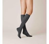 KUNERT Damen Kniestrümpfe Sensual Cotton Komfortbund 130 DEN Black 0070 35-38
