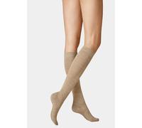KUNERT Damen Kniestrümpfe Soft Wool Cotton weich Beige-mel. 8320 39-42