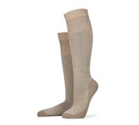 Kniestrümpfe KUNERT "Kniestrumpf Warm Up", Damen, Gr. 39-42, grau (beige, meliert 8320), Obermaterial: 45% Wolle WO. 39% Polyamid PA. 10% Baumwolle CO. 4% Polyacryl PAN. 2% Elasthan EL., Socken Kniest