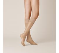 KUNERT Damen Kniestrümpfe Satin Look 20 transparenter Glanz 20 DEN Teint 3520 39-42