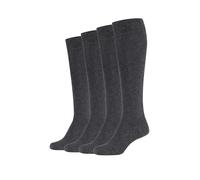 Kniestrümpfe S.OLIVER "originals", Damen, Gr. 35-38, schwarz (anthrazit melange), Baumwollmischung, meliert, Socken Kniestrümpfe, mit elastischem Bund (41353742-35) anthrazit melange