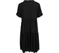 Knieumspielendes Viskose-Crinkle-Kleid mit Ausschnittdetail 40