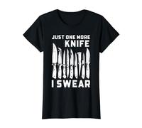Knife Collector Humor Just One More Knife I Swear Zitat Preisgünstiges Grafik-T-Shirt, Damen, Schwarz, M