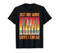 Knife Collector Humor Just One More Knife I Swear Zitat Preisgünstiges Grafik-T-Shirt, Herren, Schwarz, XL
