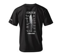 Knifestock Knife Anatomy T-Shirt, Schwarz M