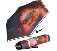 Knirps Kinder-Taschenschirm 4Kids Reflective mit Reflexborte - Feuerwehr