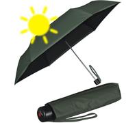 Knirps Leichter Mini Sonnen-Regenschirm C.058 Manual mit UV- und Hitzeschutz - Forest-Black