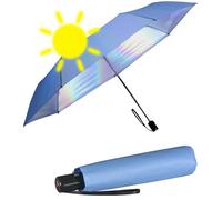 Knirps Mini Slim Duomatic UV-Schutz mit irisierender Beschichtung - Blue