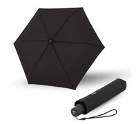 Knirps Regenschirm C.250 Light Duomatic Black mit Schirmtasche I Taschenregenschirm mit Duomatic-Funktion I Auf-Zu-Automatik I Taschenschirm mit Drucktaste I Regenschirm automatisch & leicht