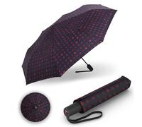 Knirps Regenschirm I.200 Medium Duomatic in Pinta Sailor mit Schirmtasche I kleiner Taschenschirm mit Drucktaste I Regenschirm automatisch & kompakt I Taschenregenschirm leicht & sturmfest