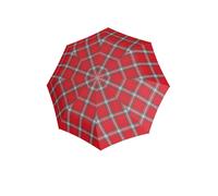 Knirps Taschenschirm T.200 Duomatic - stabil und sturmfest - Check red & navy