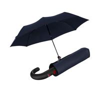 Knirps Taschenschirm T.260 Medium Duomatic Black - Automatisches Öffnen und Schließen - winddicht - runder Hakengriff - Marineblau