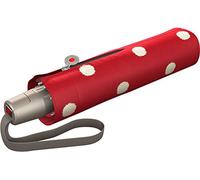 Knirps Taschenschirm Mini Fiber T2 duomatic Auf-Zu-Automatik - dot Art red, 95cm